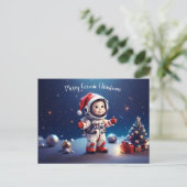 Gepersonaliseerd kosmische kerst briefkaart (Staand voorkant)