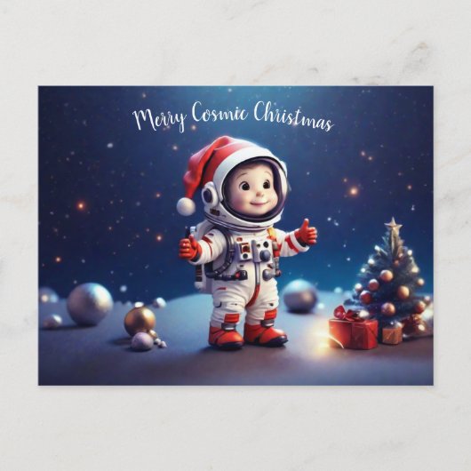 Gepersonaliseerd kosmische kerst briefkaart (Voorkant)