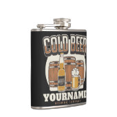 Gepersonaliseerd Koud Bier Eiken Vat Brouwerij Bro Heupfles (Rechts)