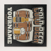 Gepersonaliseerd Koud Bier Eiken Vat Brouwerij Bro Legpuzzel (Horizontaal)