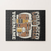 Gepersonaliseerd Koud Bier Eiken Vat Brouwerij Bro Legpuzzel (Horizontaal)