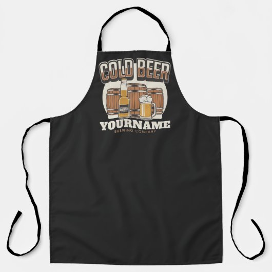 Gepersonaliseerd Koud Bier Eiken Vat Brouwerij Bro Schort (Voorkant)