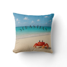 Gepersonaliseerd Krabkussen – Sebastian Beach Deco