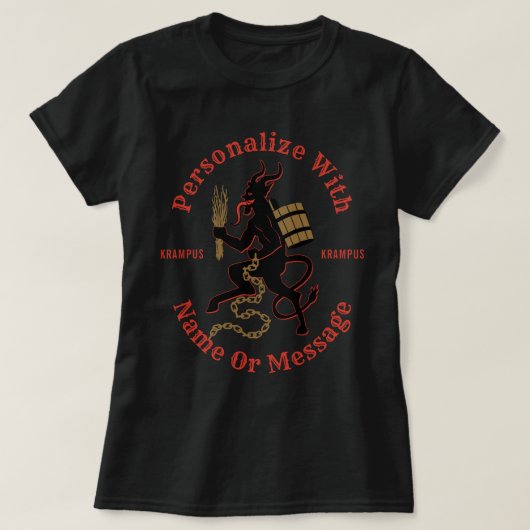 Gepersonaliseerd Krampus T-shirt (Design voorkant)