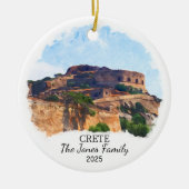 Gepersonaliseerd Kreta Ornament, Griekenland Keramisch Ornament (Voorkant)