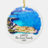 Gepersonaliseerd Kreta Ornament, Griekenland Keramisch Ornament (Voorkant)