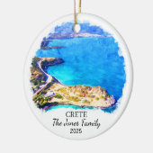 Gepersonaliseerd Kreta Ornament, Griekenland Keramisch Ornament (Links)