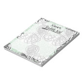 Gepersonaliseerd kribble Pad (mint/houtskool) Notitieblok (Linkerzijde)