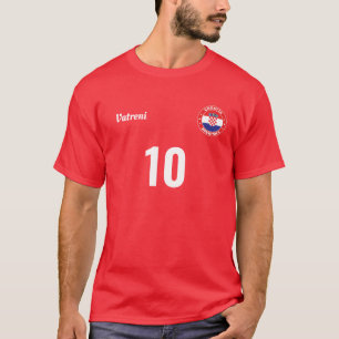 Gepersonaliseerd Kroatië Nationaal Team Jersey T-shirt