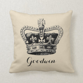 Gepersonaliseerd kroondecoratief Sierkussen