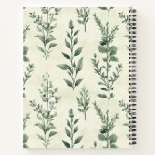 Gepersonaliseerd Kruid Plant Patroon Familie Recep Notitieboek (Achterkant)