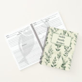 Gepersonaliseerd Kruid Plant Patroon Familie Recep Notitieboek (Binnen)