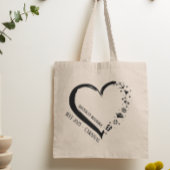 Gepersonaliseerd kruising van het hart tote bag