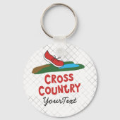Gepersonaliseerd kruisland - XC Running Shoe Sleutelhanger (Voorkant)