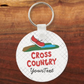 Gepersonaliseerd kruisland - XC Running Shoe Sleutelhanger (Voorkant)