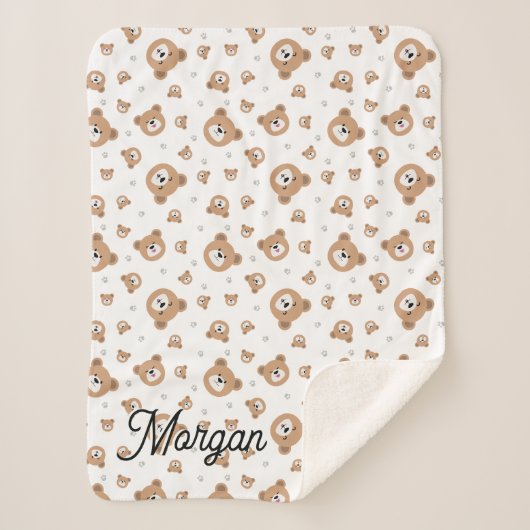 Gepersonaliseerd kunnen we bijna wachten op Teddy  Sherpa Deken (Voorkant)