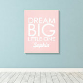 Gepersonaliseerd kunstschilderij Dream Big Little  Canvas Afdruk (Insitu (Houten vloer))