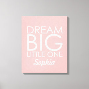 Gepersonaliseerd kunstschilderij Dream Big Little  Canvas Afdruk
