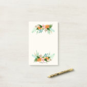 Gepersonaliseerd | Kustlijn Floral Post-it® Notes (Op bureau)