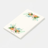 Gepersonaliseerd | Kustlijn Floral Post-it® Notes (Schuin)