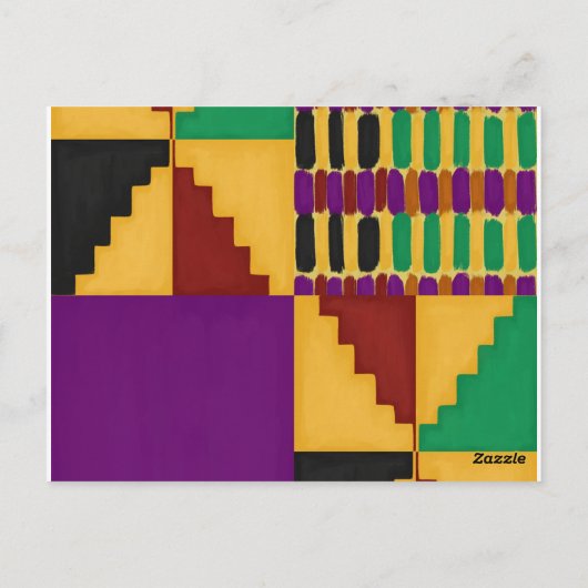 Gepersonaliseerd Kwanzaa patroon Briefkaart (Achterkant)