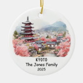 Gepersonaliseerd Kyoto Ornament, Japan Keramisch Ornament (Voorkant)