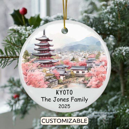 Gepersonaliseerd Kyoto Ornament, Japan Keramisch Ornament