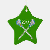 Gepersonaliseerd La Crosse Team Ornament Gift (Rechts)