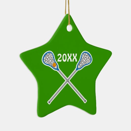 Gepersonaliseerd La Crosse Team Ornament Gift (Rechts)