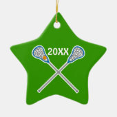 Gepersonaliseerd La Crosse Team Ornament Gift (Voorkant)