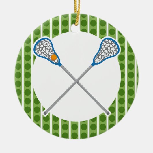 Gepersonaliseerd La Crosse Team Ornament Gift (Voorkant)