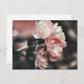 Gepersonaliseerd/La Vie En Roos/Floral Briefkaart (Voorkant / Achterkant)