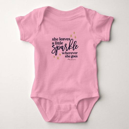 Gepersonaliseerd laat ze een pink achter romper (Voorkant)