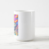 Gepersonaliseerd label | Unieke mystieke kat Koffiemok (Center)