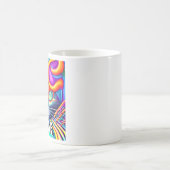 Gepersonaliseerd label | Unieke mystieke kat Magische Mok (Center)