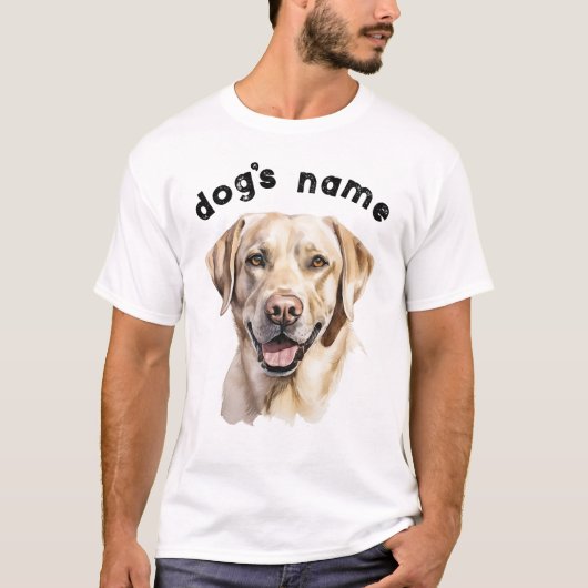 Gepersonaliseerd Labrador Hondenras T-shirt (Voorkant)