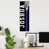 gepersonaliseerd lacrosse poster (Thuiskantoor)