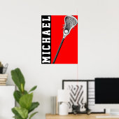 gepersonaliseerd lacrosse poster (Thuiskantoor)