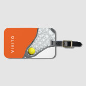 Gepersonaliseerd Lacrosse Sinaasappel Bagagelabel (Voorkant (horizontaal))