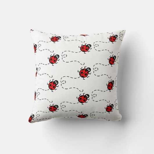 Gepersonaliseerd Ladybird Pattern Kussen (Achterkant)