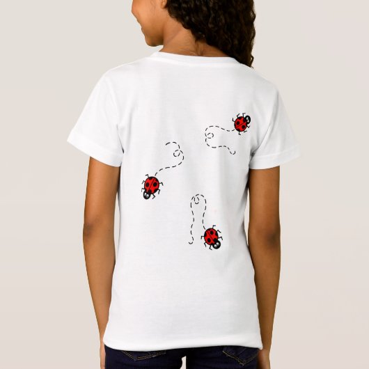 Gepersonaliseerd Ladybird Pattern T-Shirt (Achterkant)