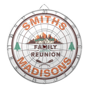 Gepersonaliseerd Lake House Family Reunion Logo Dartbord