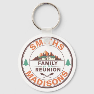 Gepersonaliseerd Lake House Family Reunion Logo Sleutelhanger