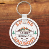 Gepersonaliseerd Lake House Family Reunion Logo Sleutelhanger (Voorkant)
