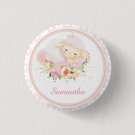 Gepersonaliseerd lam ronde button 3,2 cm (Voorkant)
