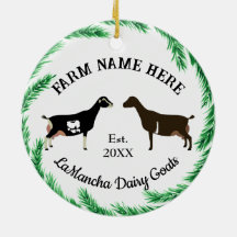 Gepersonaliseerd LaMancha Dairy Goat Pine Wreath