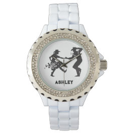 Gepersonaliseerd land en western dansen horloge