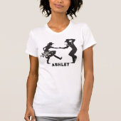 Gepersonaliseerd land en western dansen t-shirt (Voorkant)