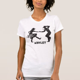Gepersonaliseerd land en western dansen t-shirt