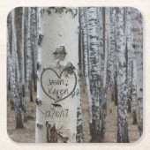 Gepersonaliseerd land Robuust hart Kartonnen Onderzetters (Voorkant)